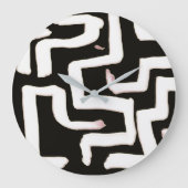 Abstract Black and White Clock Grote Klok (Voorkant)