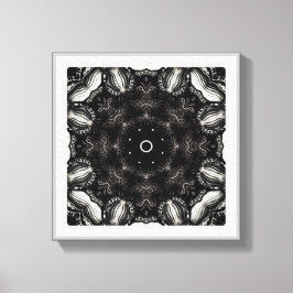 Abstract Black and White Decor Wall Art Canvas Afdruk