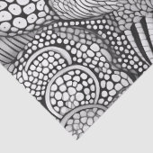 Abstract Black and White Geometric Doodle (6) Tissuepapier (Detail)
