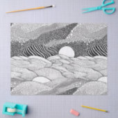 Abstract Black and White Geometric Doodle (7) Tissuepapier (Craft)