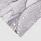Abstract Black and White Geometric Doodle (7) Tissuepapier (Detail)