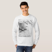 Abstract Black and White Light Trails Long Exposur T-shirt (Voorkant volledig)