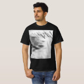 Abstract Black and White Light Trails Long Exposur T-shirt (Voorkant volledig)