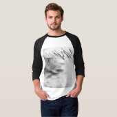 Abstract Black and White Light Trails Long Exposur T-shirt (Voorkant volledig)