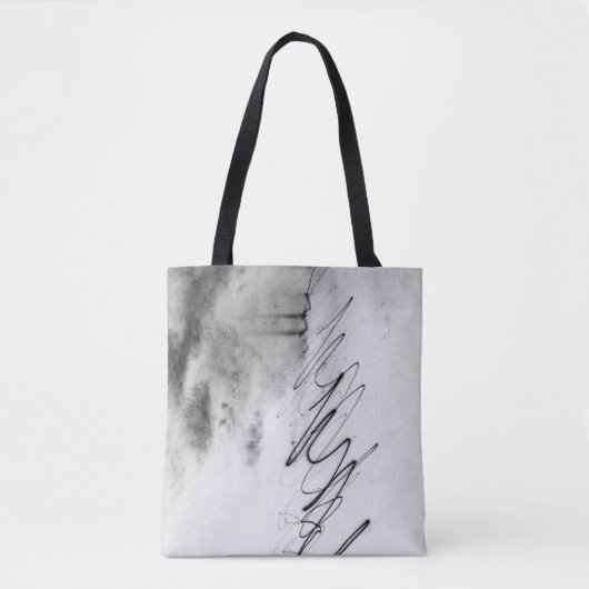 Abstract Black and White Light Trails Long Exposur Tote Bag (Voorkant)