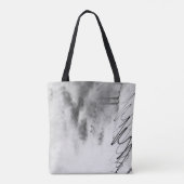 Abstract Black and White Light Trails Long Exposur Tote Bag (Achterkant)