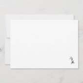 Abstract Black and White Reeds Water Reflections Bedankkaart (Achterkant)