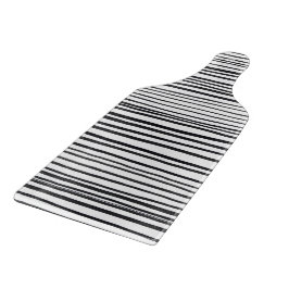Abstract Black And White Stripes And Lines Pattern Snijplank