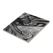 ABSTRACT BLACK AND WHITE    TEGELTJE (Zijkant)