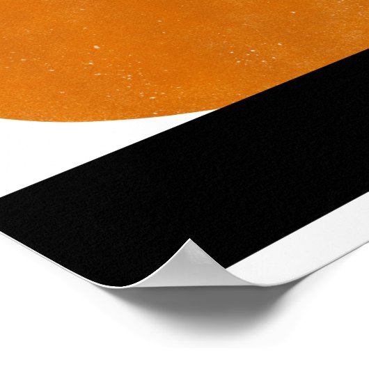 Abstract Black And Yellow Elements Orange Shapes P Poster (Hoek)