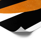 Abstract Black And Yellow Elements Orange Shapes Poster (Hoek)