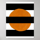 Abstract Black And Yellow Elements Orange Shapes Poster (Voorkant)