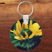 Abstract Black Eyed Susan Flower Personalized Sleutelhanger (Voorkant)