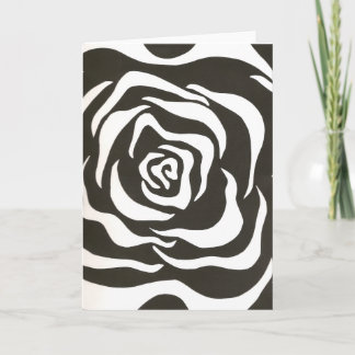 Abstract black flower kaart