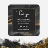 Abstract Black Gold Business Sticker