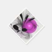 Abstract Black Gray With Magenta Fractal Art Servet (Hoek)