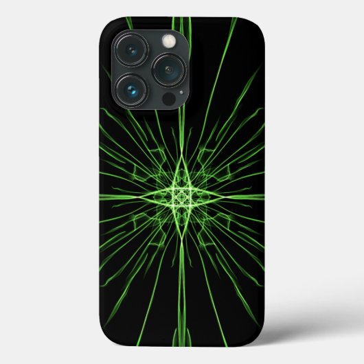 Abstract Black Green Neon Symmetrical Case-Mate iPhone Case (Achterkant)