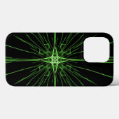 Abstract Black Green Neon Symmetrical Case-Mate iPhone Case (Achterkant (horizontaal))