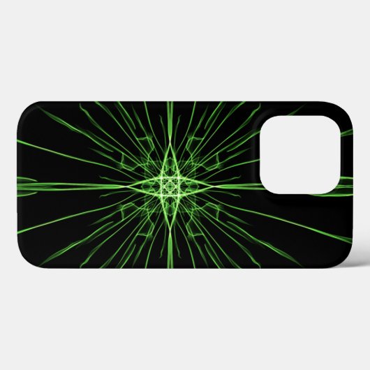 Abstract Black Green Neon Symmetrical Case-Mate iPhone Case (Achterkant (horizontaal))