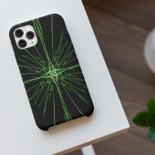 Abstract Black Green Neon Symmetrical Case-Mate iPhone Case