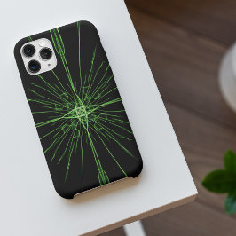 Abstract Black Green Neon Symmetrical Case-Mate iPhone Case