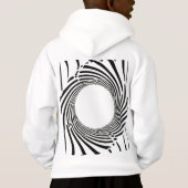 Abstract Black Hole Spiral Line Art  (Achterkant)