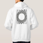 Abstract Black Hole Spiral Line Art  Hoodie (Achterkant)