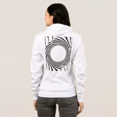 Abstract Black Hole Spiral Line Art  Hoodie (Achterkant volledig)