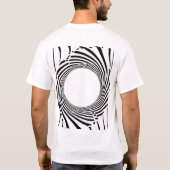 Abstract Black Hole Spiral Line Art  T-shirt (Achterkant)