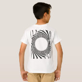 Abstract Black Hole Spiral Line Art  T-shirt (Achterkant volledig)