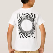 Abstract Black Hole Spiral Line Art  T-shirt (Achterkant)