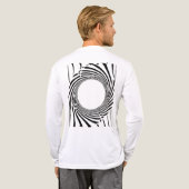 Abstract Black Hole Spiral Line Art Tri-Blend Shirt (Achterkant)