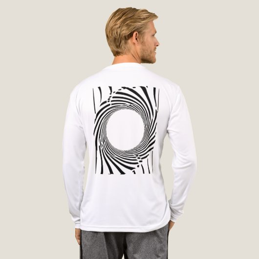 Abstract Black Hole Spiral Line Art  Tri-Blend Shirt (Achterkant)