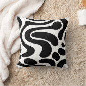 Abstract Black Liquid Shapes Seamless Pattern Kussen (Deken)