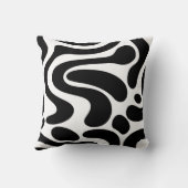 Abstract Black Liquid Shapes Seamless Pattern Kussen (Achterkant)