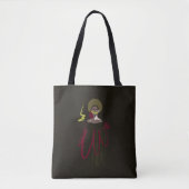 Abstract "Black Magic Girl" Tote Bag (Voorkant)