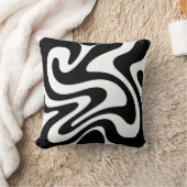 Abstract Black Organic Shapes Seamless Pattern Kussen (Deken)