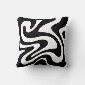 Abstract Black Organic Shapes Seamless Pattern Kussen (Achterkant)