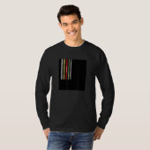 Abstract Black Square Straps Illustration Graphic  T-shirt (Voorkant volledig)