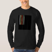 Abstract Black Square Straps Illustration Graphic T-shirt (Voorkant)
