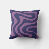 Abstract Black Wavy Lines Seamless Pattern Kussen (Achterkant)