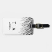 Abstract Black & White Geometric Background Bagagelabel (Voorkant horizontaal)