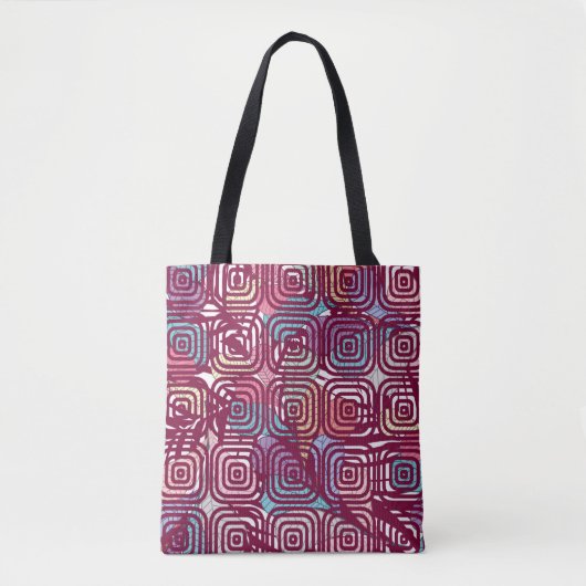 Abstract blad met kleurrijke  illustratie tote bag (Voorkant)
