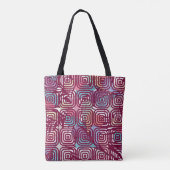 Abstract blad met kleurrijke  illustratie tote bag (Achterkant)