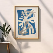 Abstract blad Moderne Matisse geïnspireerde kunst Poster