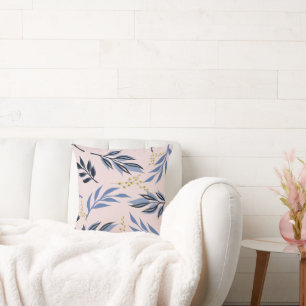 ABSTRACT BLAD MOTIEF MET GELE BLOEMEN KUSSEN