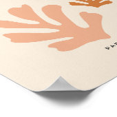 Abstract blad Neutrale beige vormen uitgesneden Poster (Hoek)