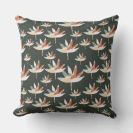 Abstract bladdonker modern patroonontwerp kussen