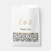 Abstract bladerdeeg patroonrand bedankzakje (Voorkant)