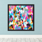 Abstract Bladerig Glanzend Patroon Canvas Afdruk (Insitu (Houten vloer))